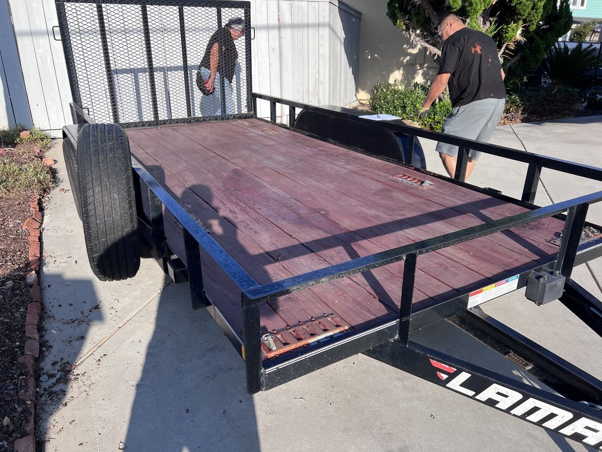 Metal deck surface close-up