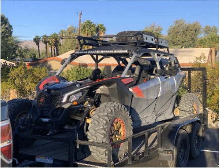 Side-by-side from front angle on trailer